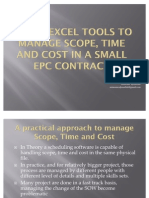 Integrating project scope, schedule, cost and progress reporting