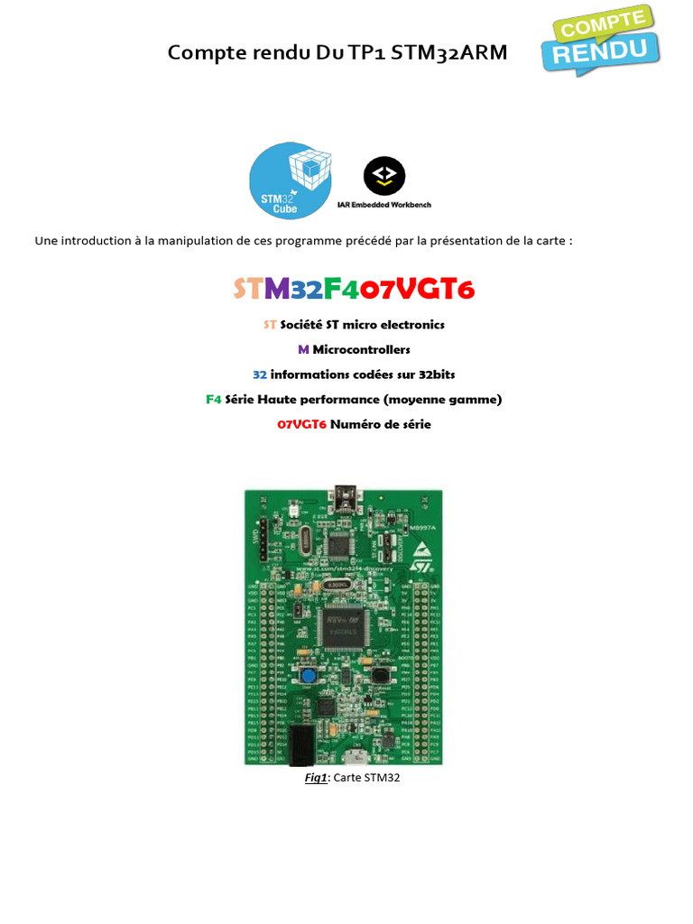 Introduction à la programmation STM32 ARM | PDF | Microcontrôleur ...