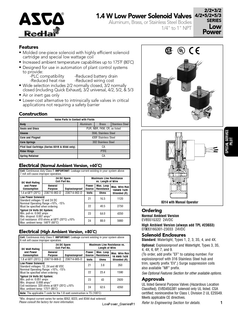 ASCO Solenoid PDF Valve
