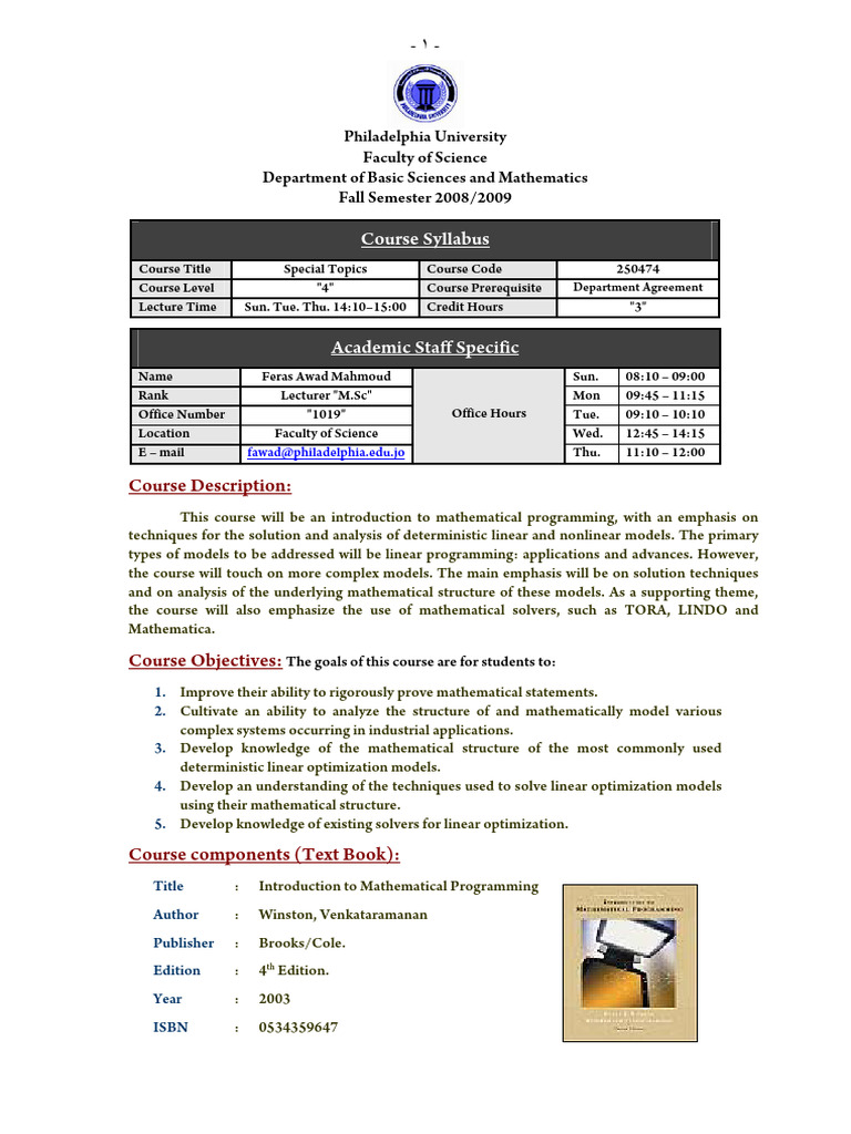 250492b | PDF | Linear Programming | Applied Mathematics