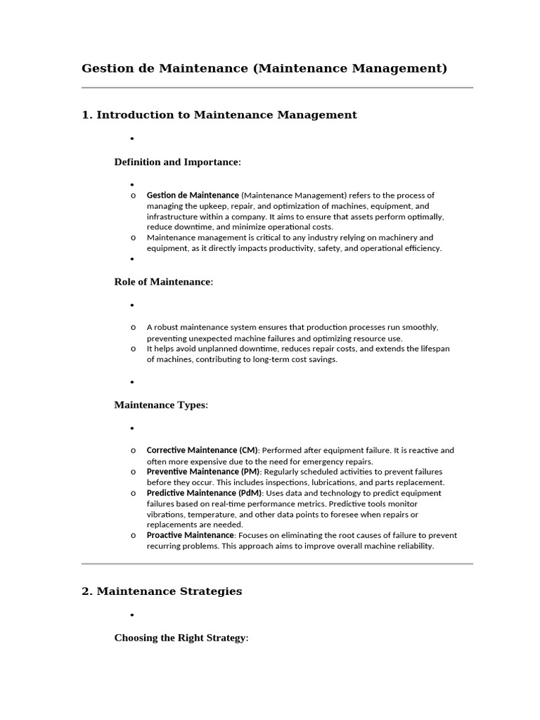 Maintenance Management Strategies Explained | PDF | Systems Engineering ...
