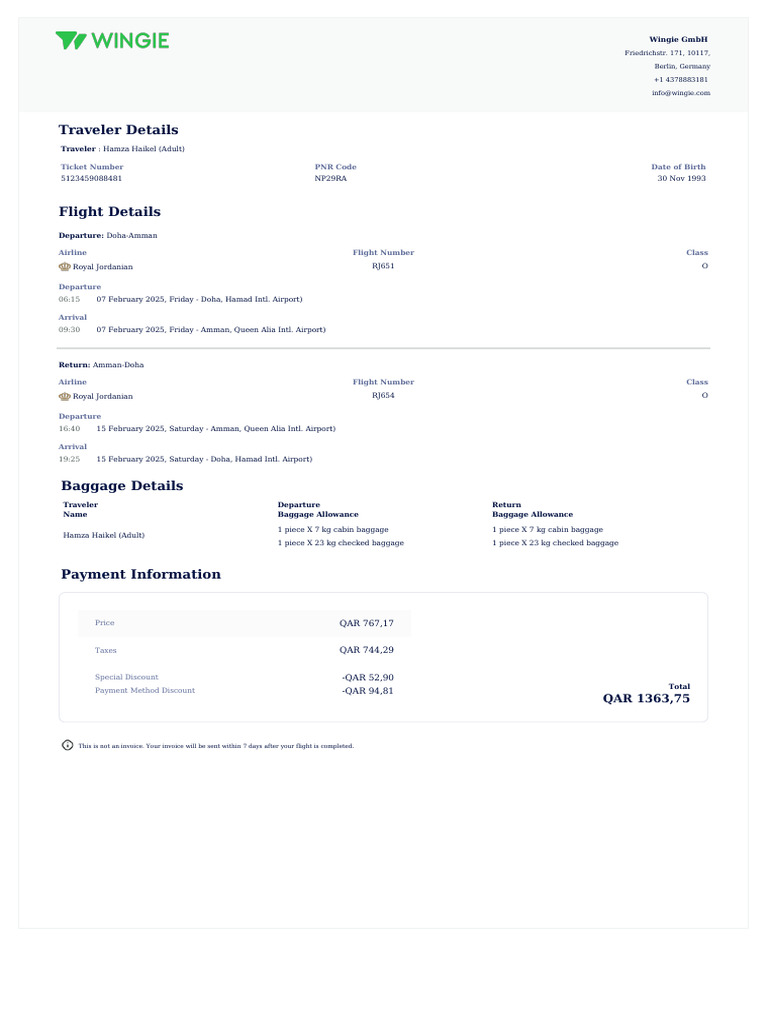 Your Flight Information | PDF | Fee | Airlines