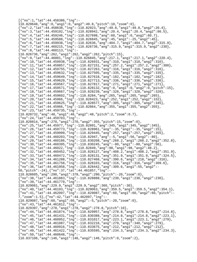 Geographic Coordinates Data | PDF
