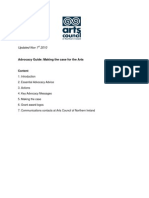 Updated Nov 1 2010: Advocacy Guide: Making The Case For The Arts