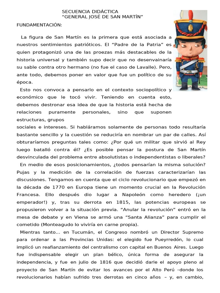 Secuencia San Martin 4to | PDF