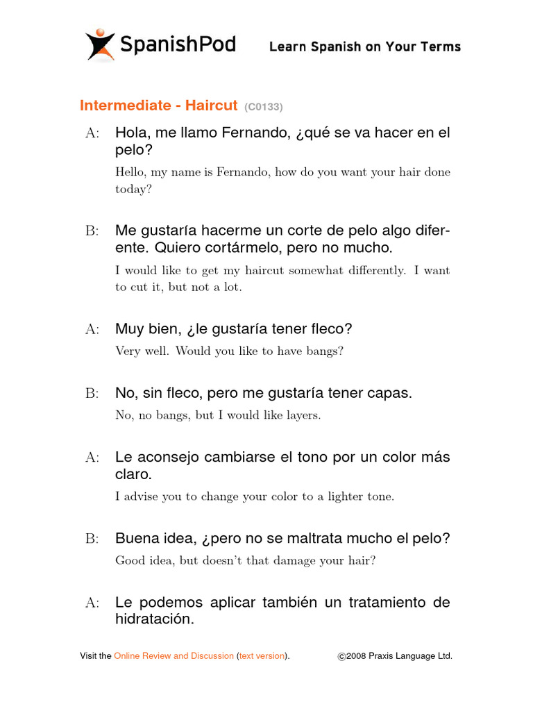 spanishpod_0133 | PDF | Grammar | Semantic Units