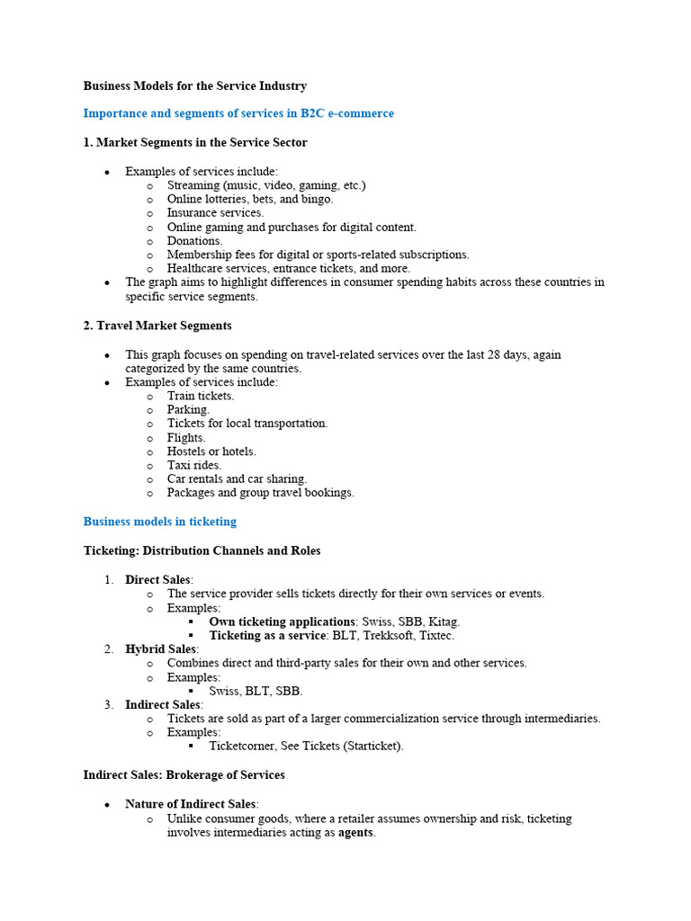 Service Industry Business Models Overview | PDF | Mobile App | Airlines