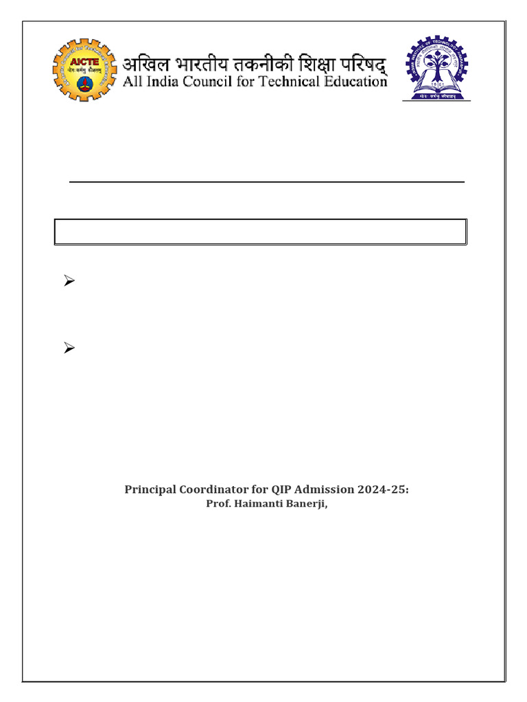 QIP Admission 2024 Information Brochure | PDF | Biotechnology | Systems ...