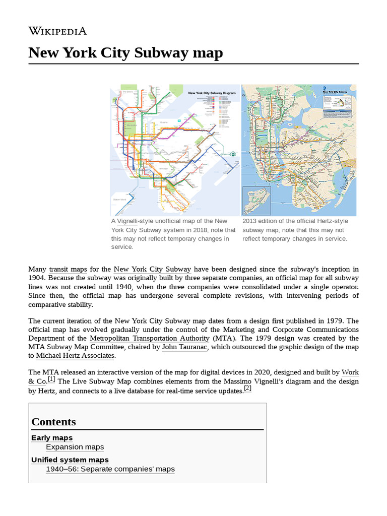 New_York_City_Subway_map | PDF | Transport | Public Transport