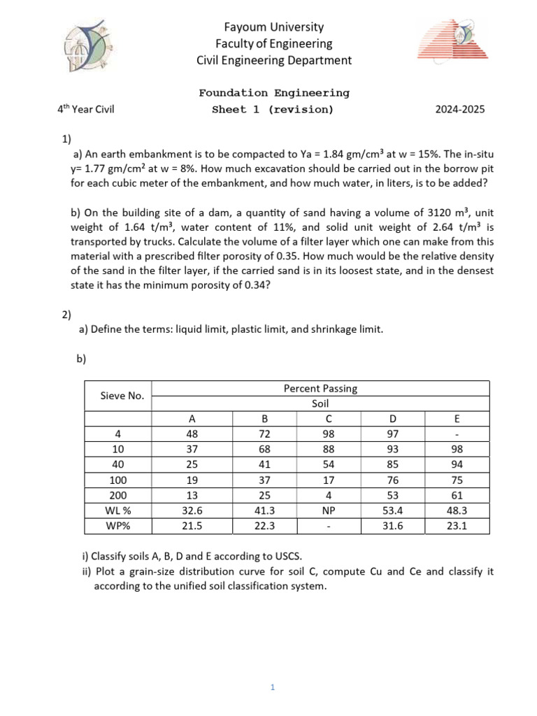 Foundation Engineering Calculations Guide | PDF | Soil Science | Materials