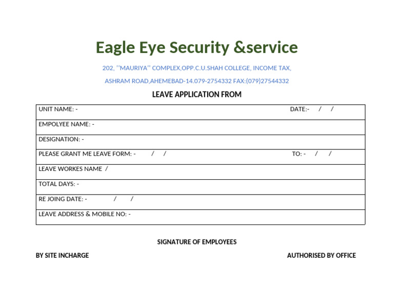 S.G Leave | PDF