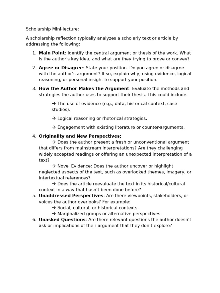 Scholarship Mini-Lecture | PDF