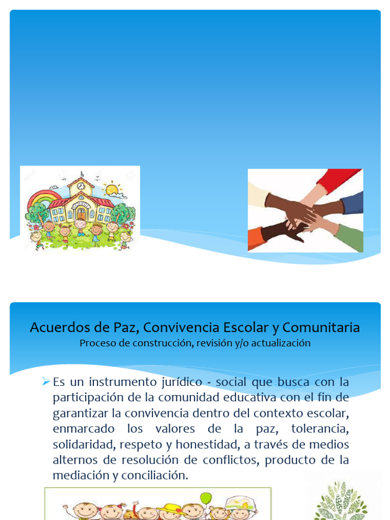 Acuerdos de Paz y Convivencia Escolar | PDF