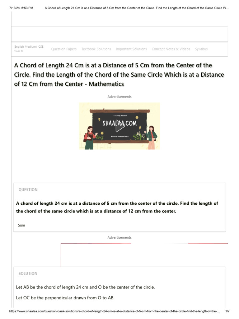 Circle17a4 Pdf Circle Perpendicular
