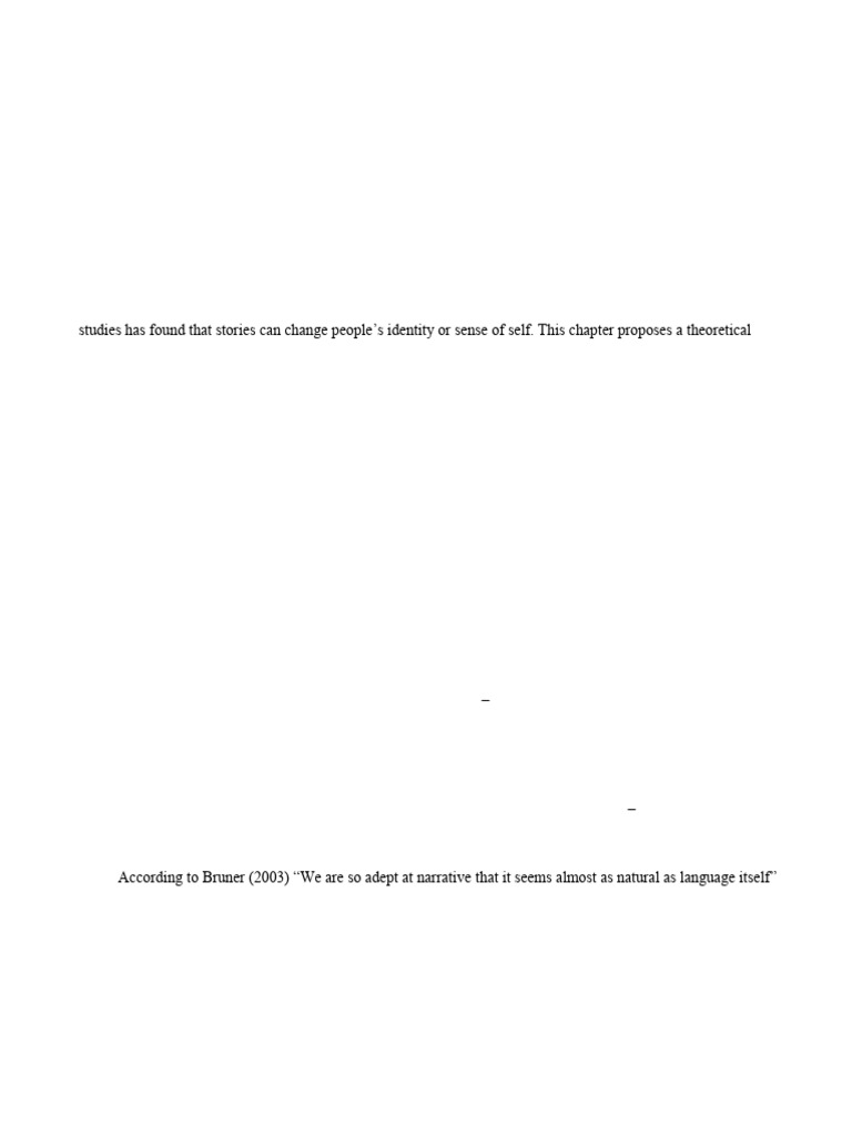 Fictional Narratives and Identity Change | PDF | Narrative | The ...