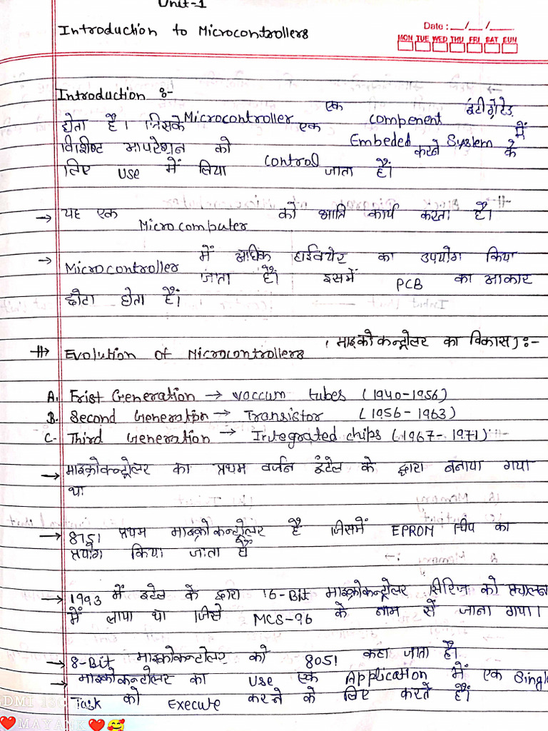 Micro Controller Application Chapter 1 Notes ??? | PDF