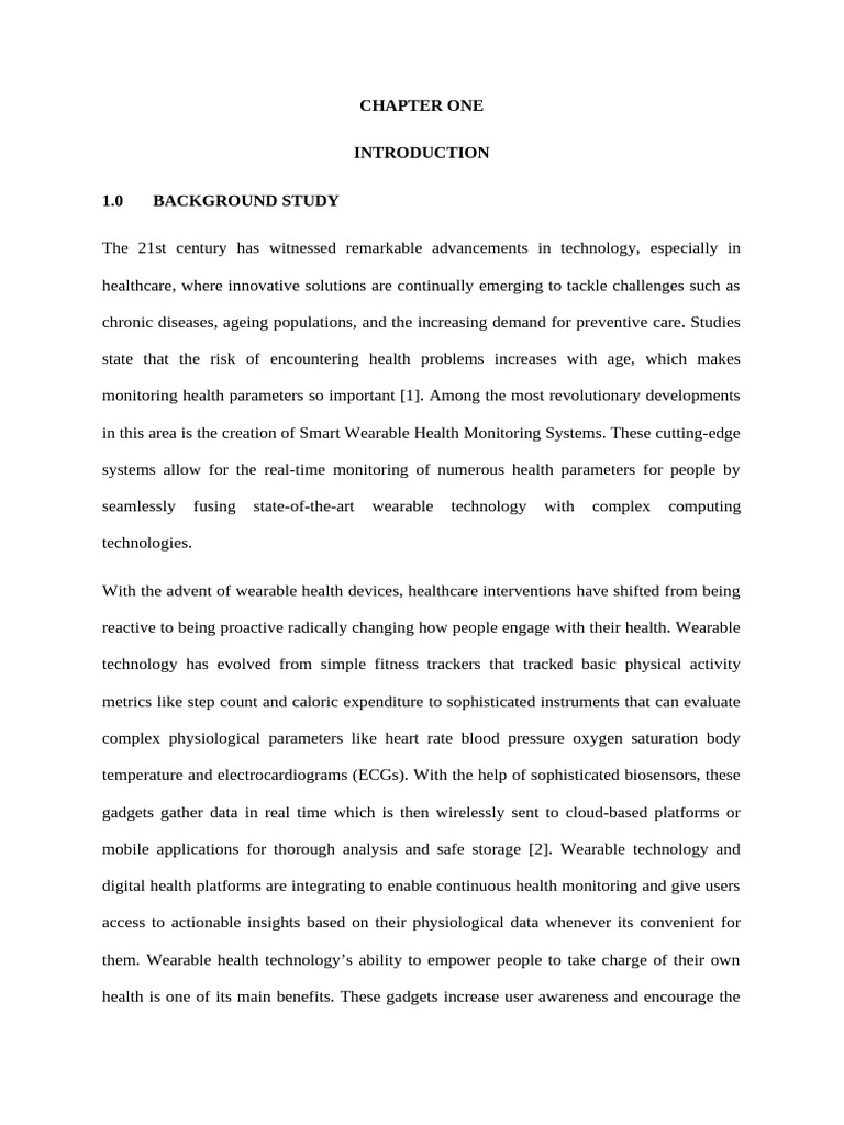 Smart Wearable Health Monitoring System | PDF | Monitoring (Medicine ...