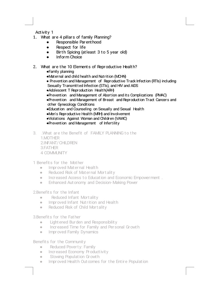 Family Planning and Reproductive Health Guide | PDF | Family Planning ...