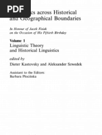 Linguistics Across Historical and Geographical Boundaries