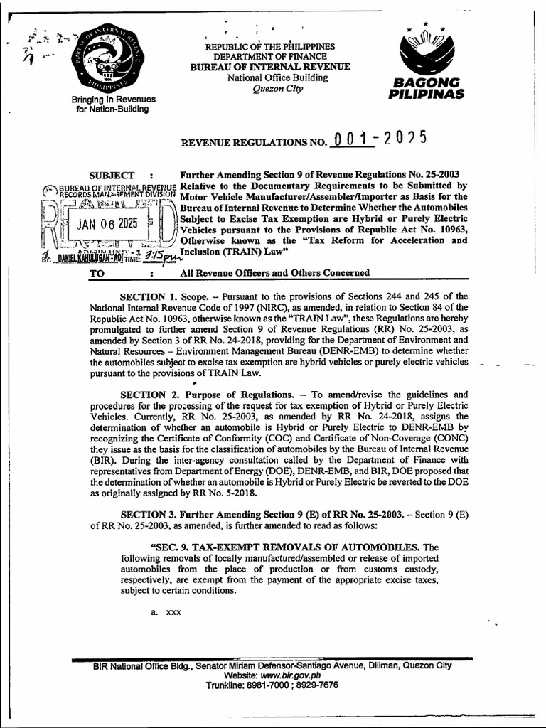RR No. 1-2025 | PDF