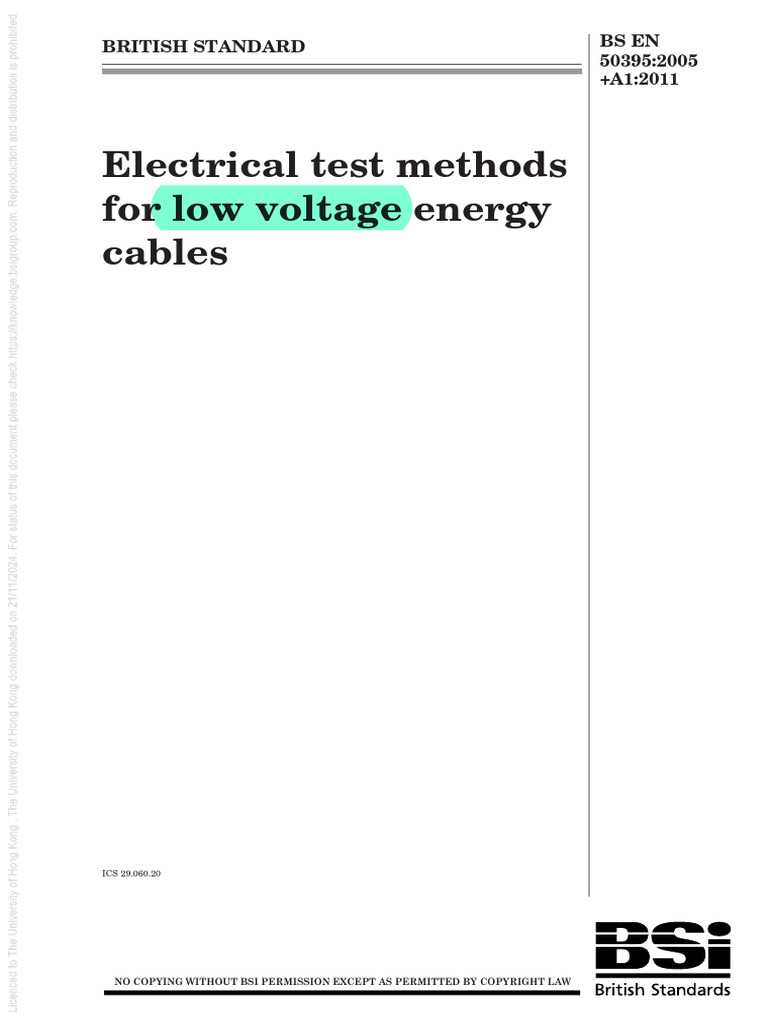 Electrical Test Methods for Cables | PDF | Insulator (Electricity ...