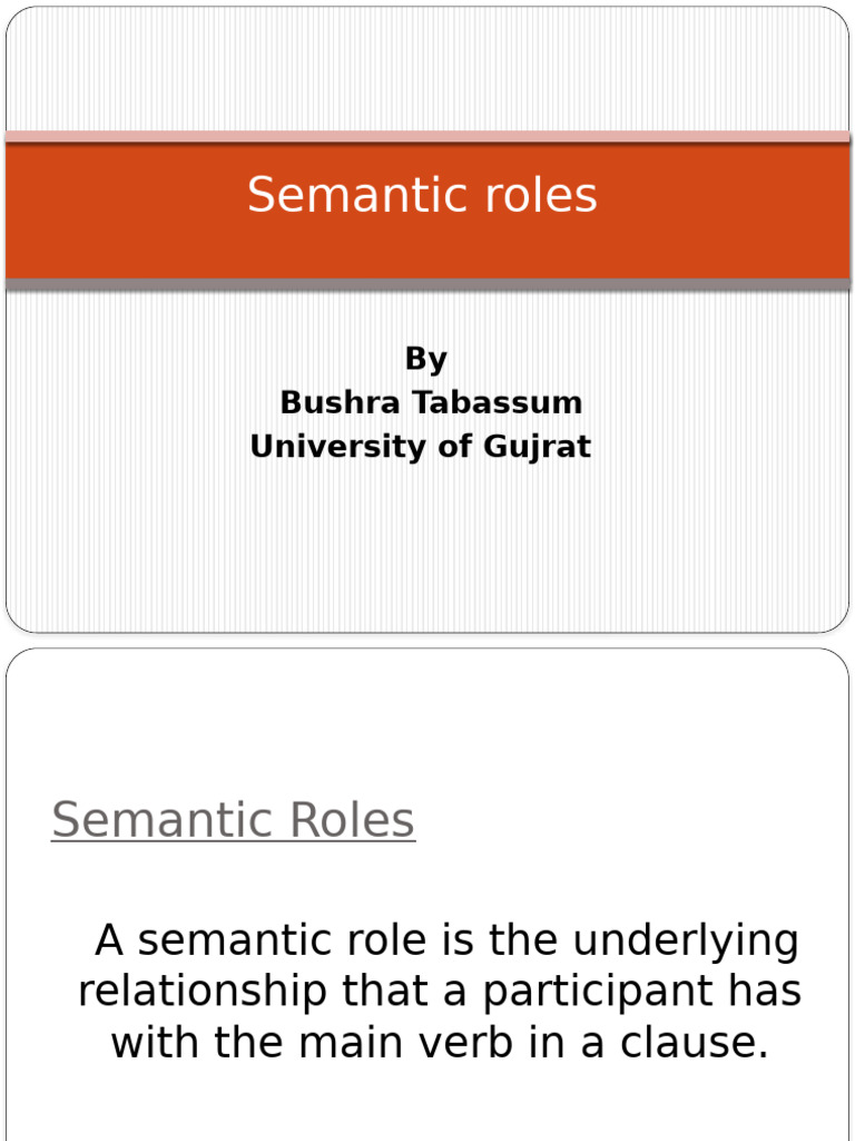 Semanticroles 160928075018 | PDF