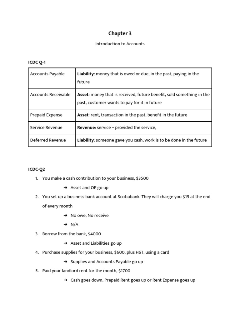 ACC 100 Chapter 3 - Introduction To Accounts | PDF | Credit Card | Banks