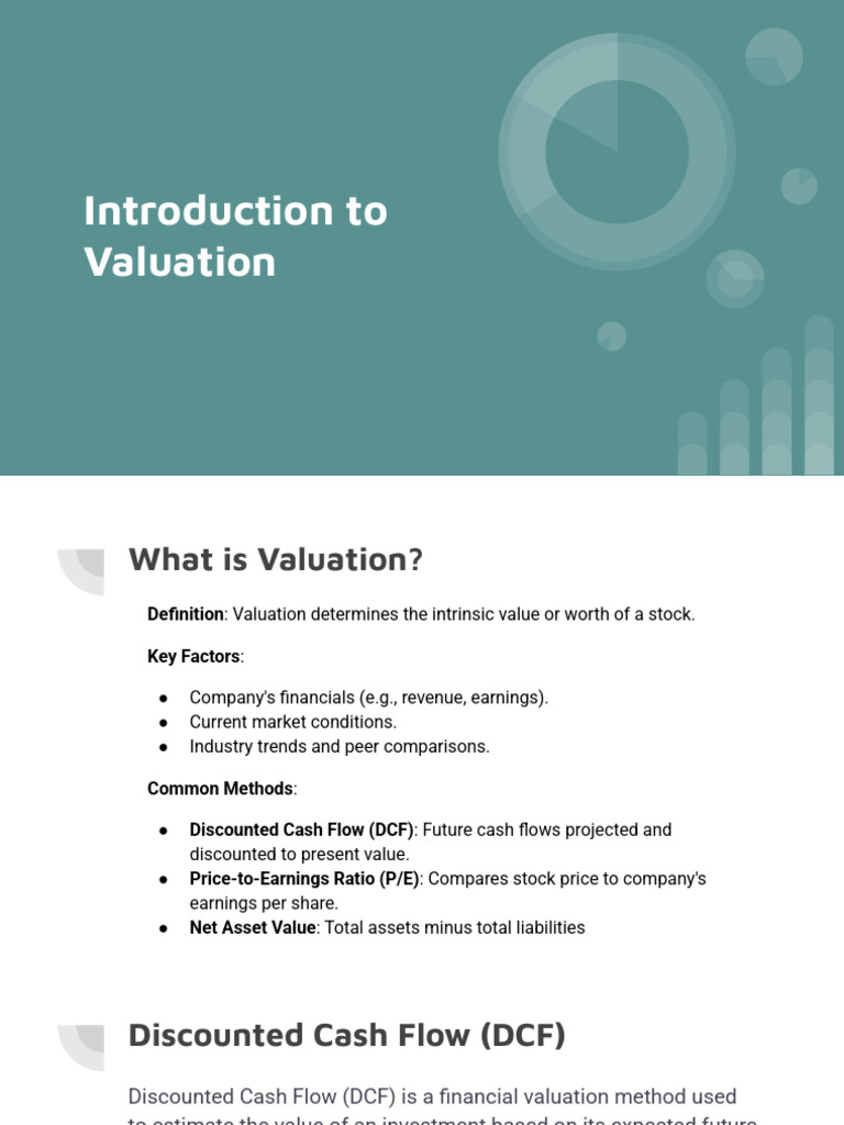 Valuation Methods: DCF, P/E, NAV Explained | PDF | Discounted Cash Flow ...
