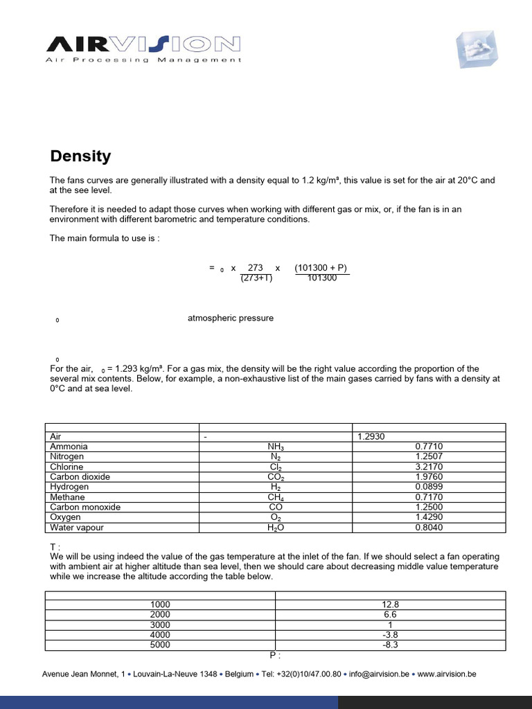 Fan Density Calculation Guide | PDF | Atmosphere Of Earth | Carbon Dioxide