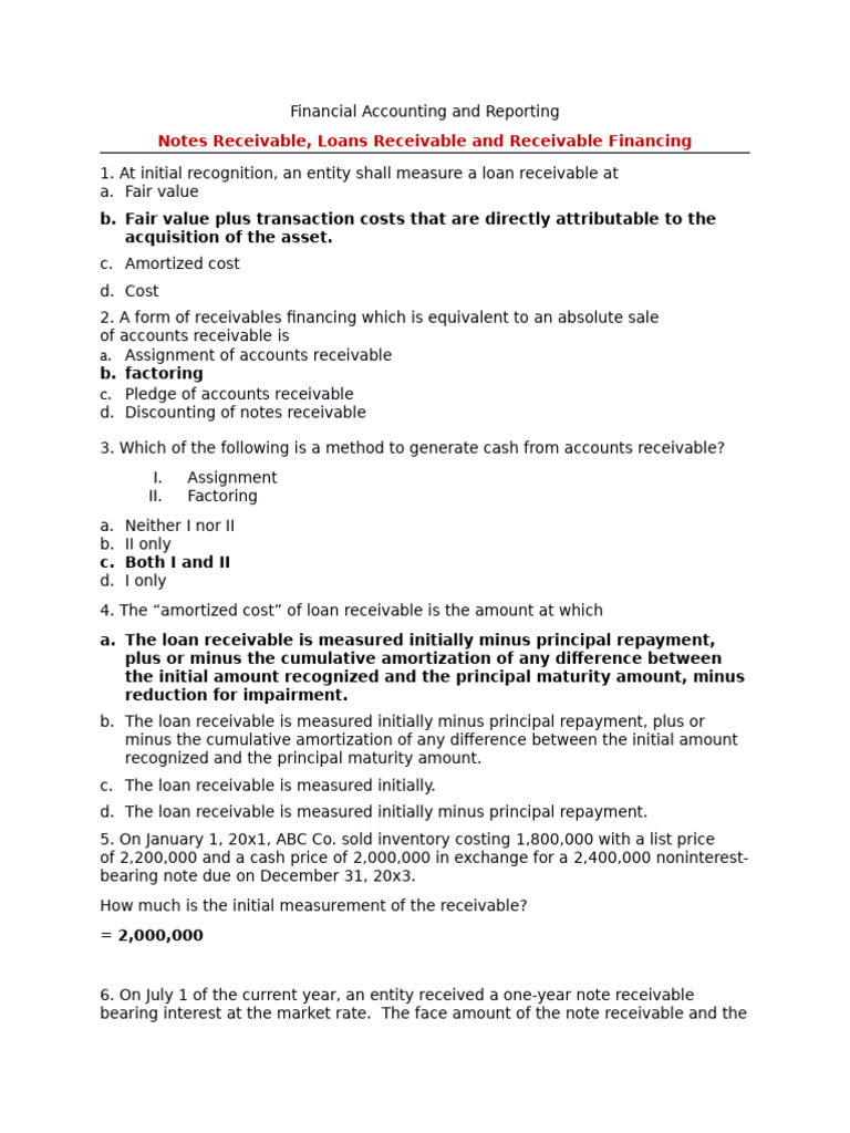 Accounting for Receivables | PDF | Present Value | Interest