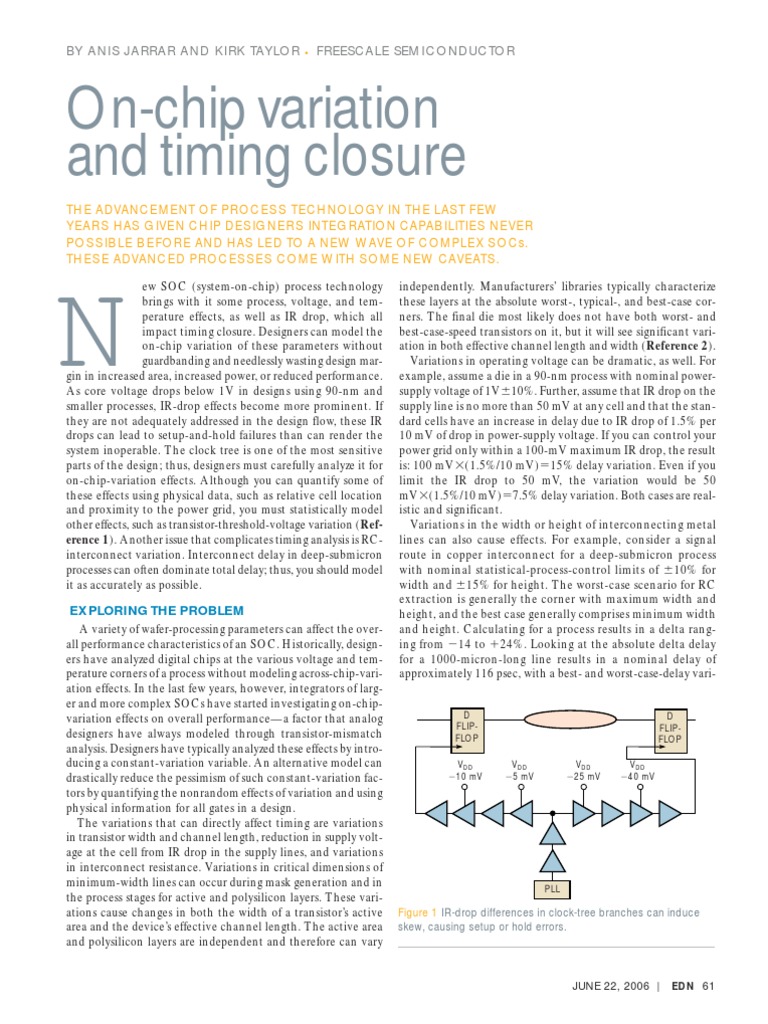 On Chip Variation | PDF | Electromagnetism | Electricity