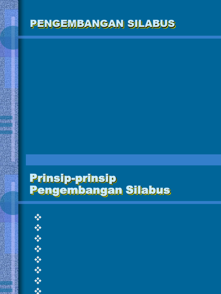 Panduan Pengembangan Silabus Pendidikan | PDF