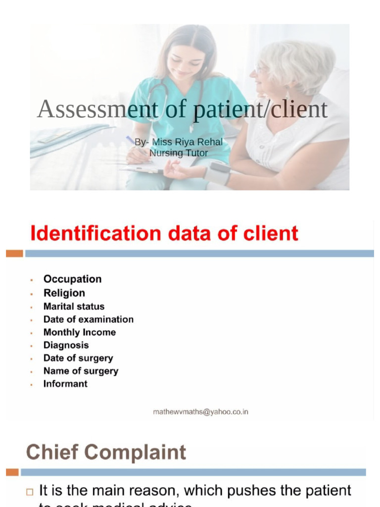 Assessment of Patient-Client | PDF