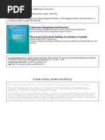 The Accuracy of Pre-tender Building Cost Estimates in Australia.