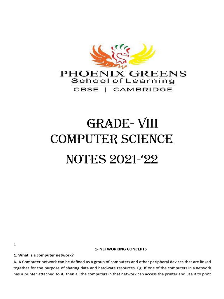 Computer Networking and MS Access Notes | PDF | Computer Network ...