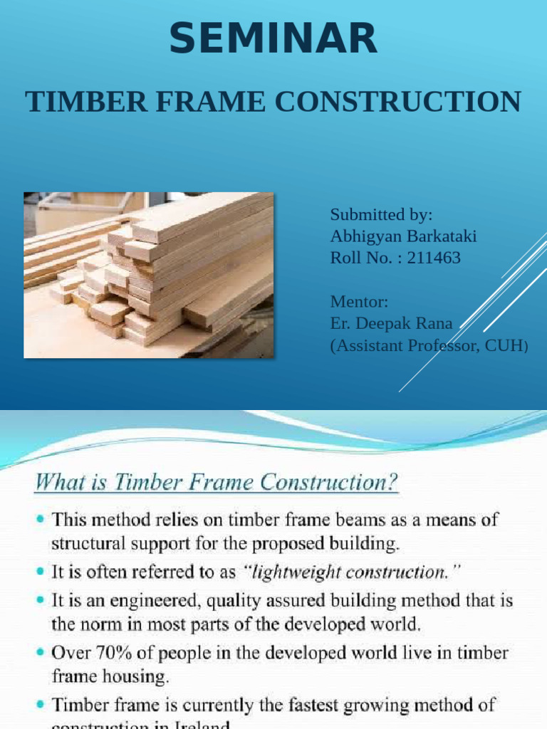 Timber Frame Construction Seminar | PDF