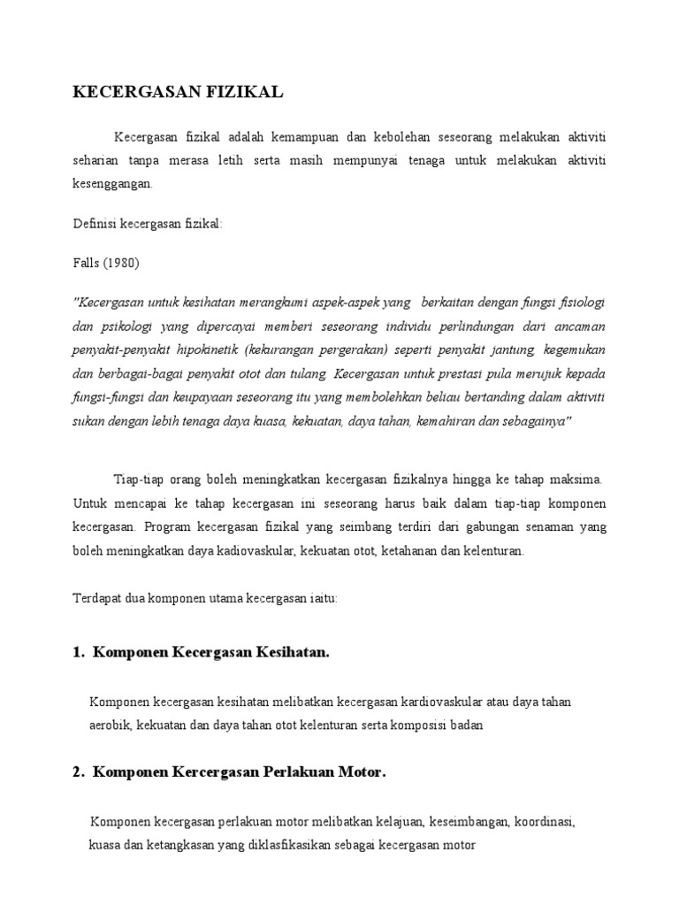 Kecergasan Fizikal