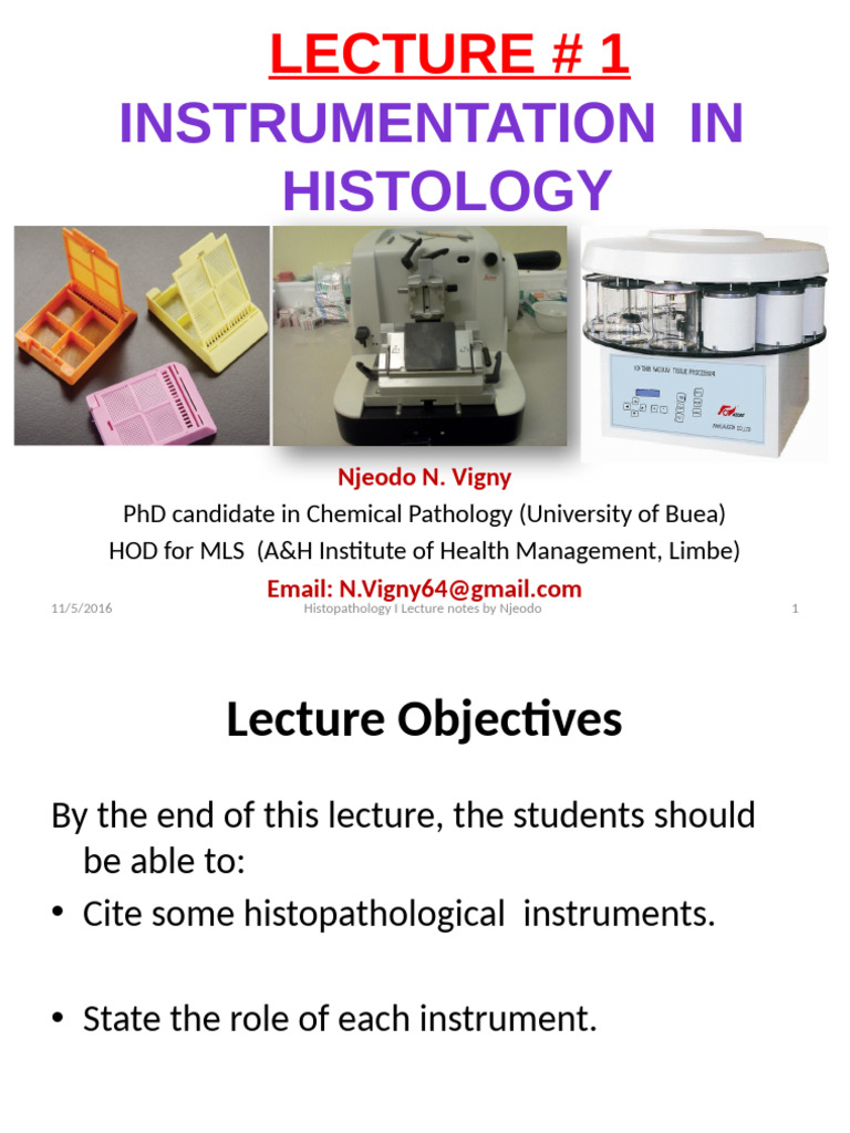 Histopathology Instrumentation Guide | PDF | Histopathology | Histology