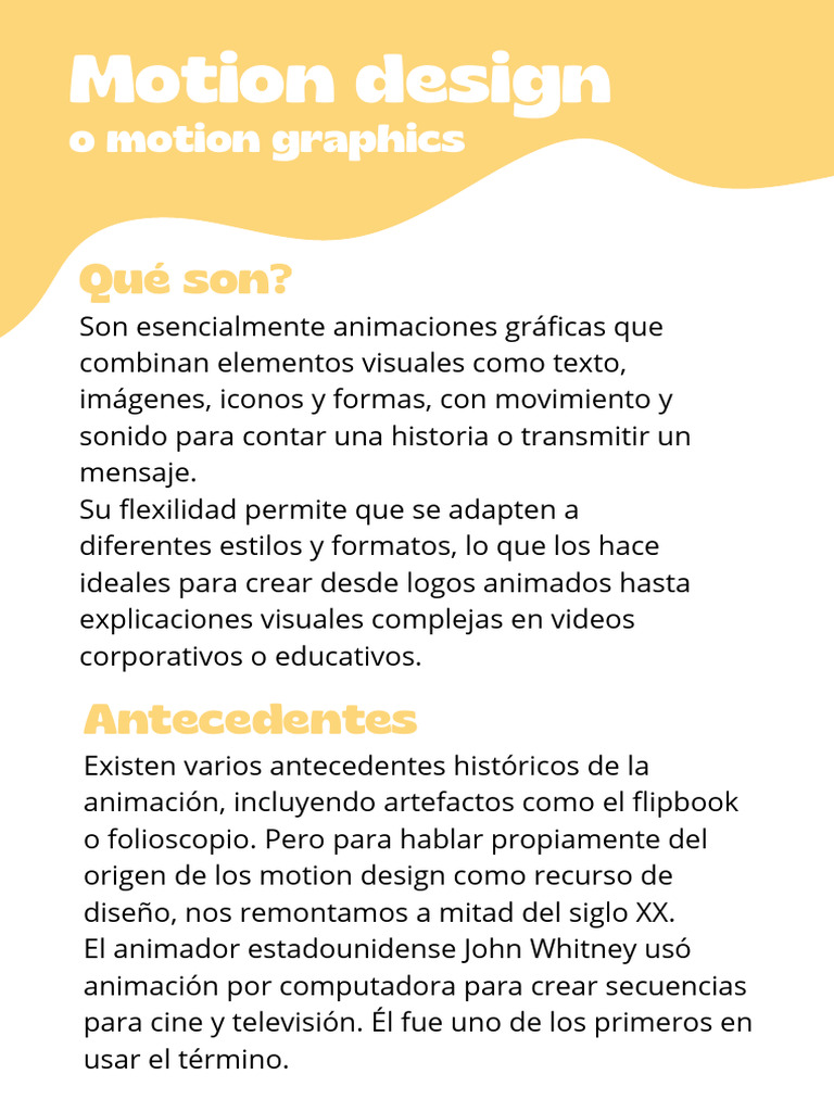 Motion Graphics: Definición y Usos | PDF | Hermenéutica | Animación