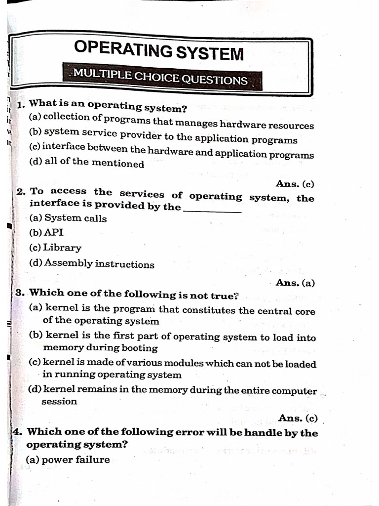 Os Mcqs | PDF