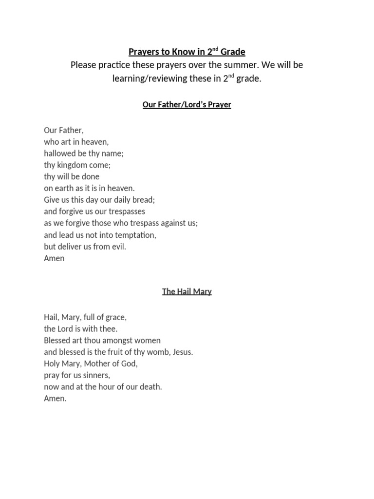 Summer Prayer Packet | PDF
