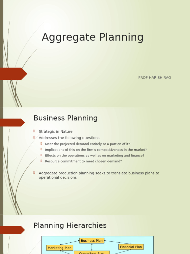 Effective Aggregate Planning Strategies | PDF | Inventory | Economies