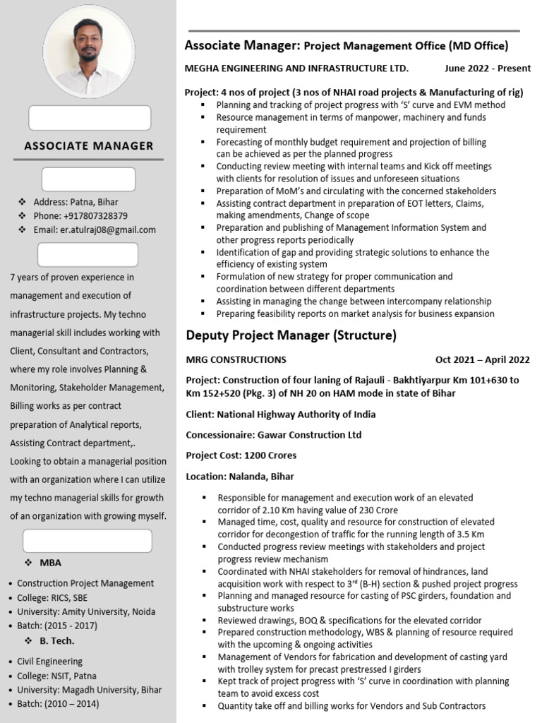 Project Management Professional Resume | PDF | Business