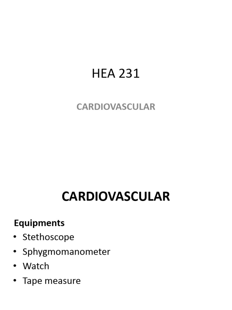 Cardiovascular Assessment Techniques | PDF | Diastole | Medical Specialties