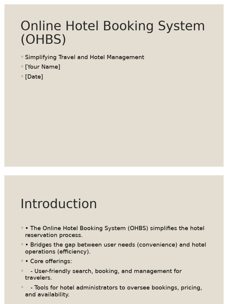 Online Hotel Booking System Overview | PDF | Payment Card Industry Data ...