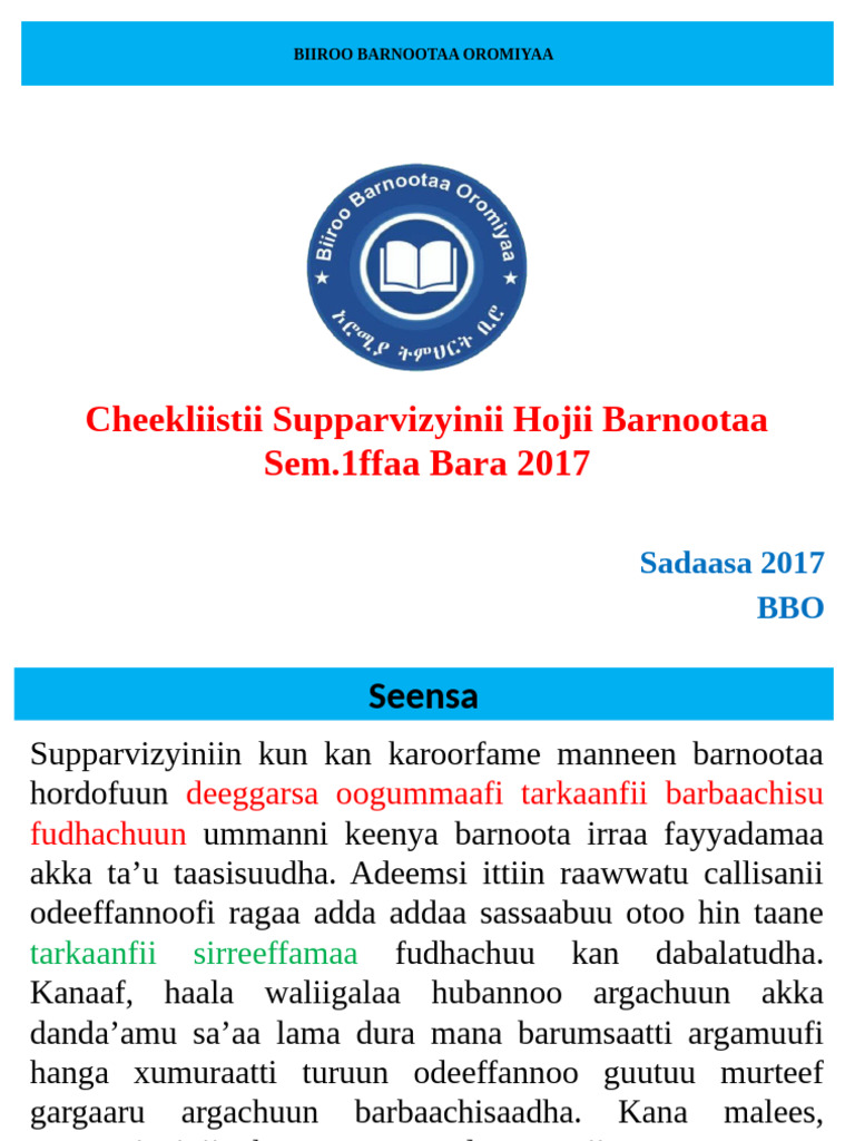 Checklist - OEB 2017 | PDF