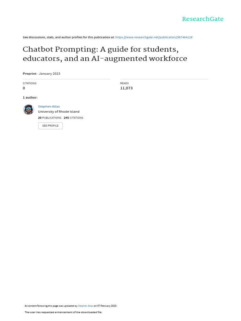 ChatbotPrompting02072023 | PDF | Artificial Intelligence | Intelligence ...