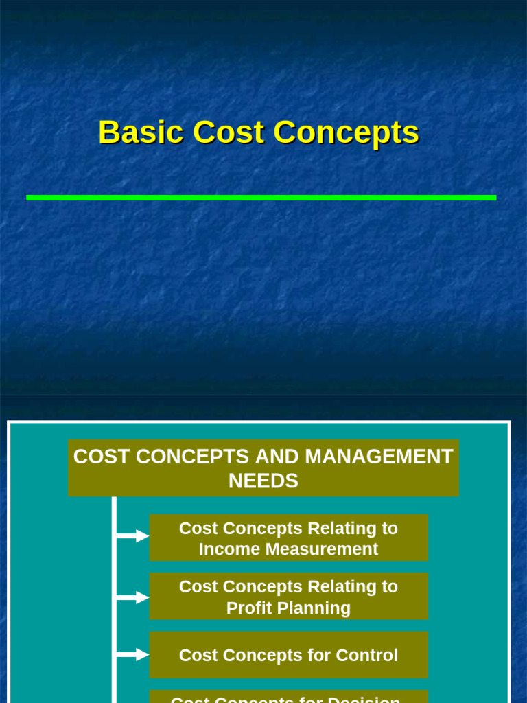 Key Cost Concepts for Management | PDF | Opportunity Cost | Equations