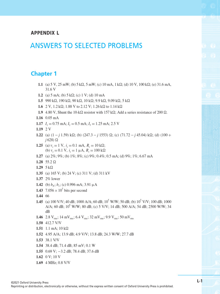 SedraSmith8Xe Appendix L New | PDF | Hertz | Electrical Engineering