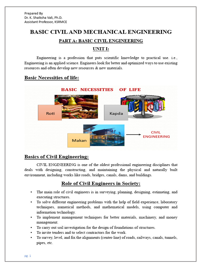 Overview of Civil Engineering Basics | PDF | Concrete | Cement